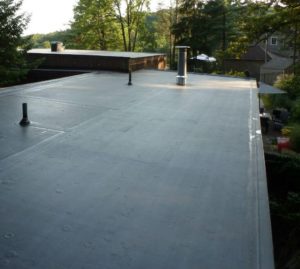 flat roofing project carried out by our roofer in stafford